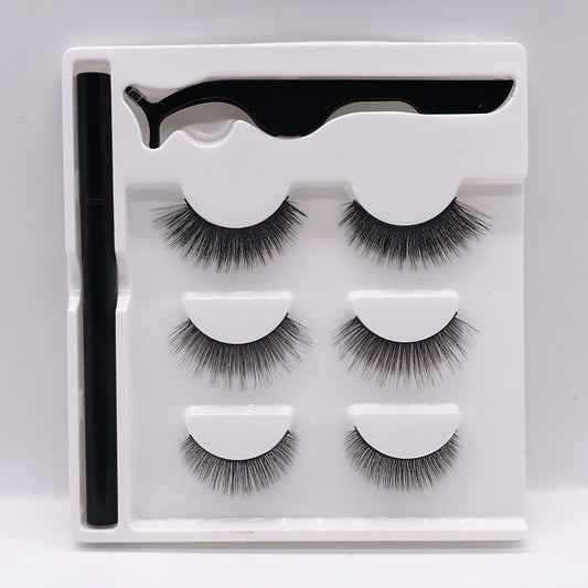 3 Pairs Fashion Magnetic False Eyelashes Waterproof Magnetic