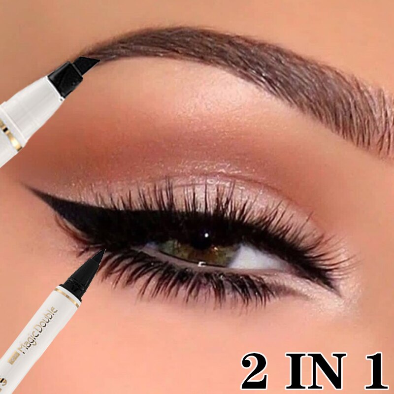 Waterproof Double Head Eyeliner & Eyebrow Pencil