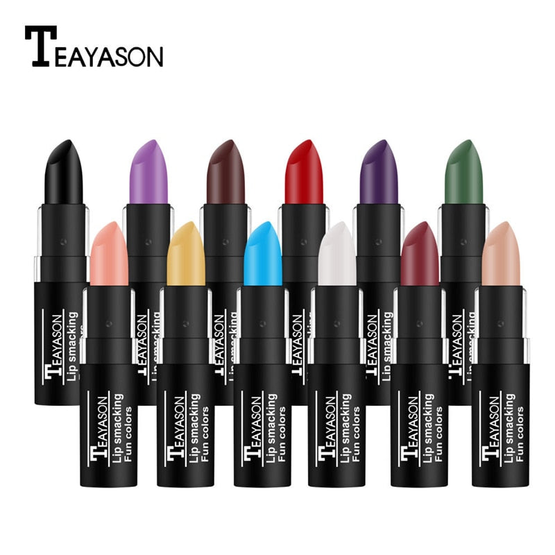 Hot Sale  Velvet Matte Black White Lipstick
