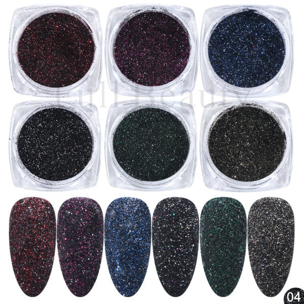 Glitter Sandy Sugar Powder Black White Silver Grainy Shinning Sequins