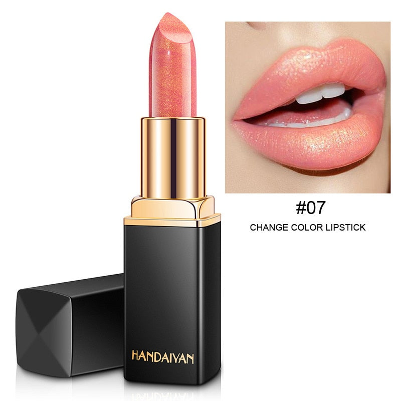 9 Colors Waterproof Nude Pink Glitter Lipstick Makeup