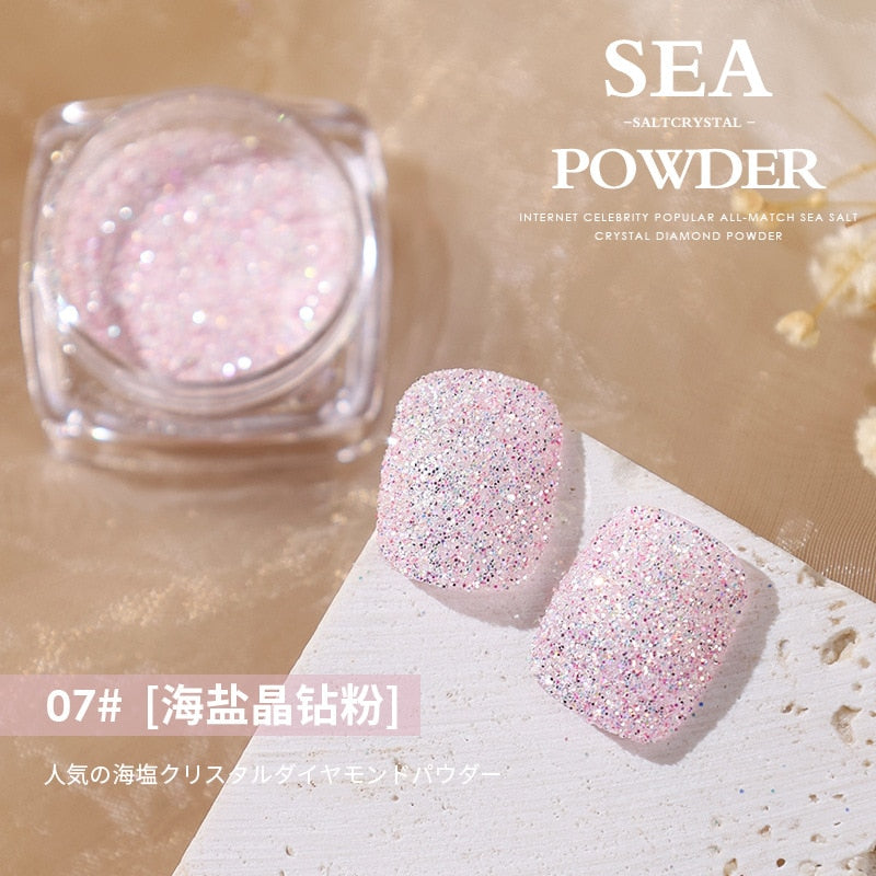 1Jar Crystal Diamond Powder Rainbow Shiny Nail