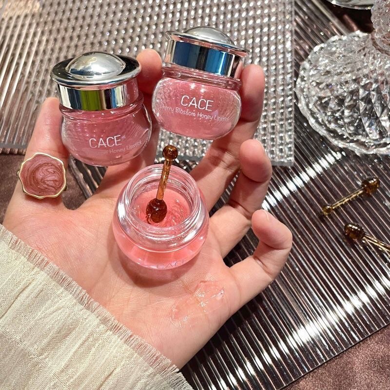 2/1 Pcs Pink Cherry Honey Moisturizing Lip