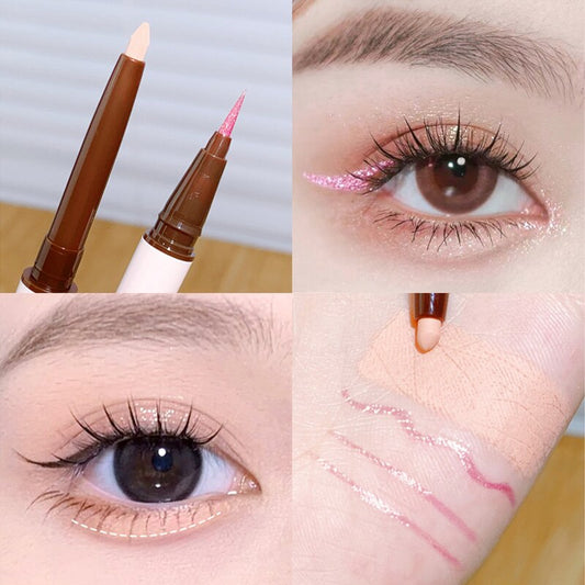 1PC Two-color Eyes Brightening Pearl High-gloss Eyeliner