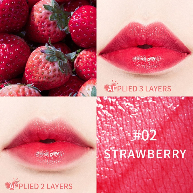 Korean Moisturizing Jelly Lasting Cherry Red Pink Liquid Lipstick