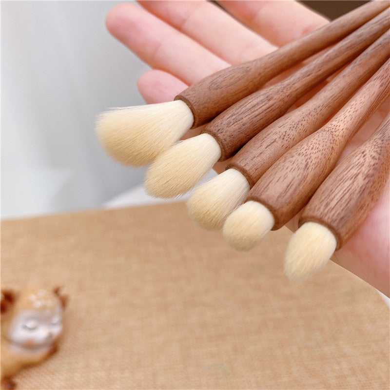 New Walnut Makeup Brushes Handle