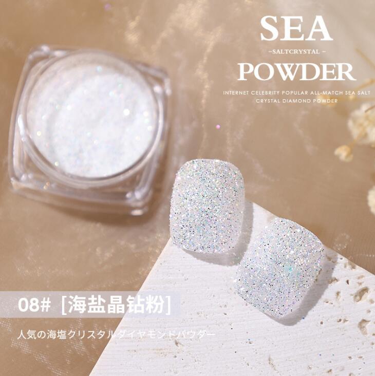 1Jar Crystal Diamond Powder Rainbow Shiny Nail