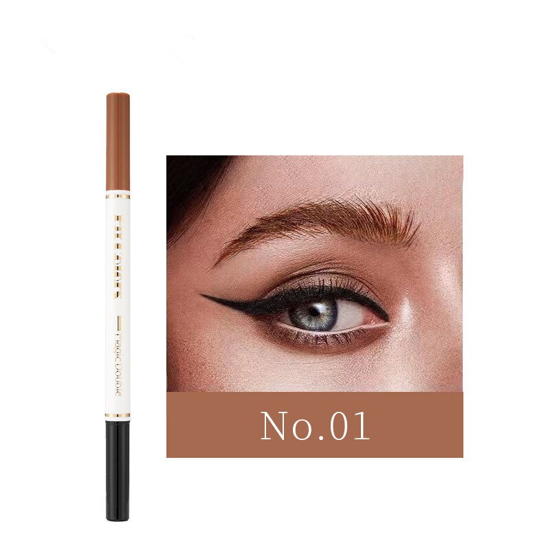 Waterproof Double Head Eyeliner & Eyebrow Pencil