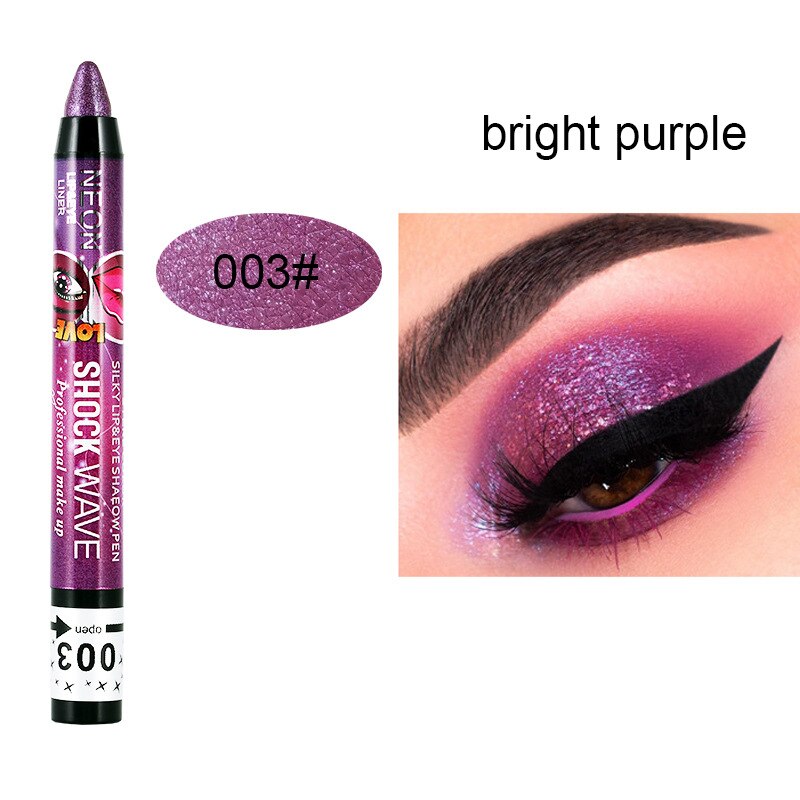 2 In 1 Pearlescent Eyeshadow Lipstick Stick Pencil Waterproof