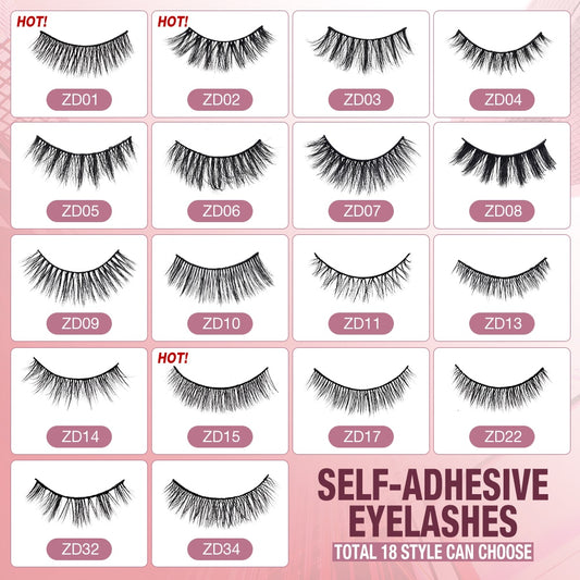 Self Adhesive False Eyelashes Reusable Extension