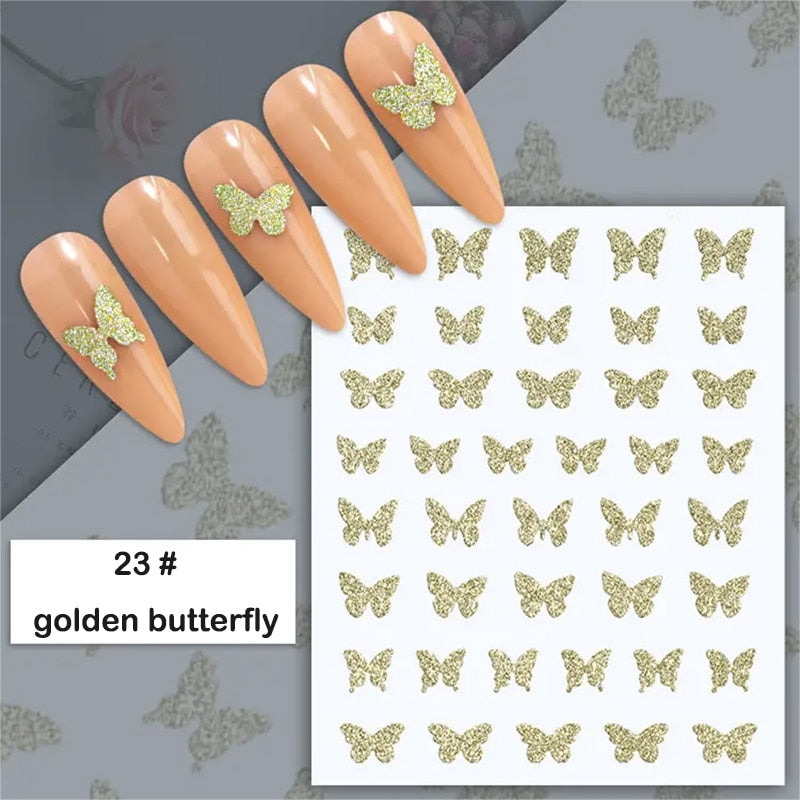 3D Stickers  Lines Holographic Silver Stripe  Nail