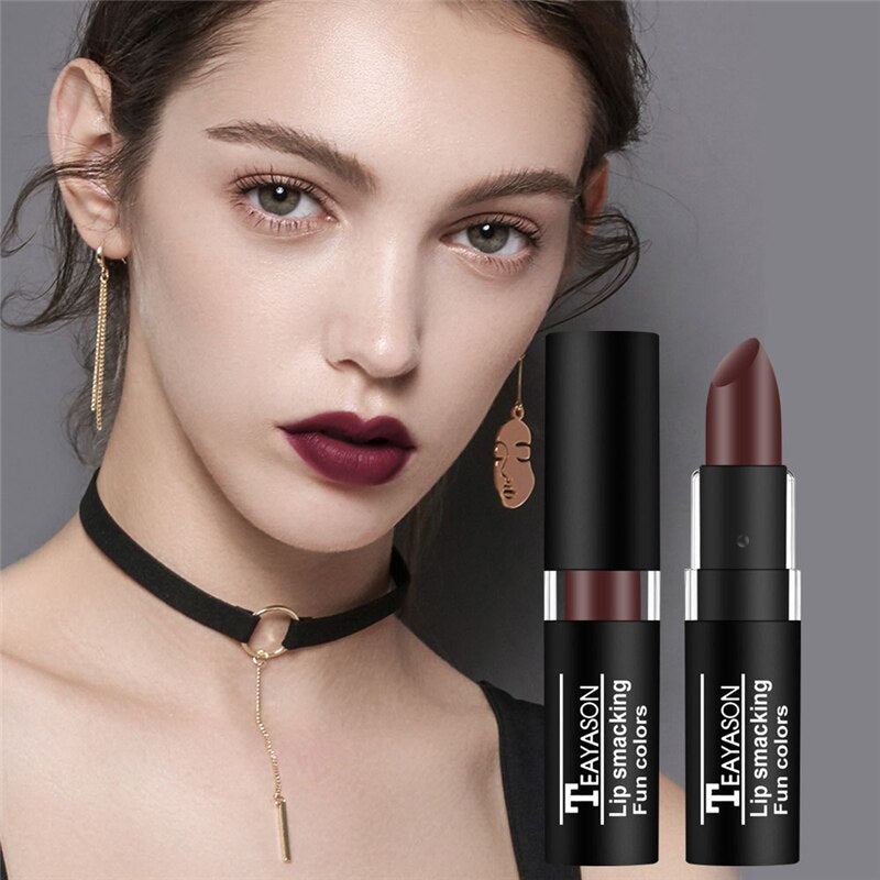Hot Sale  Velvet Matte Black White Lipstick