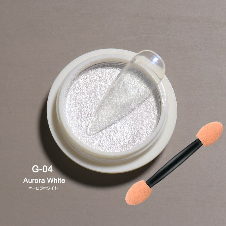 Neon Pigment Yellow Green Orange Rubbing Nail