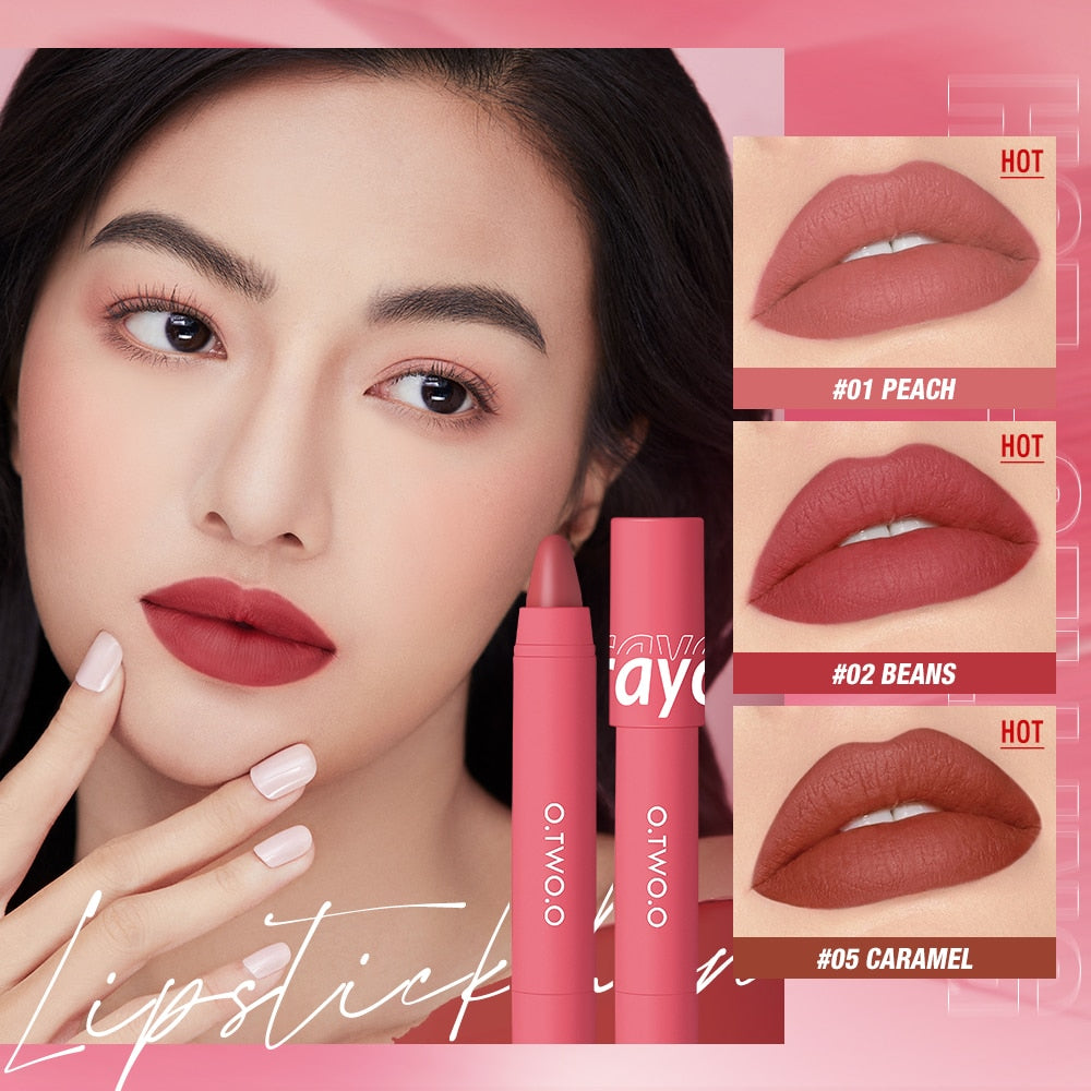 Lipstick Pencil Lip Liner 6 Colors Velvet Matte