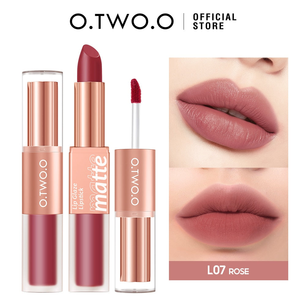 O.TWO.O  Red Lip Gloss 2 in 1 Tint Waterproof Long -lasting Moisture