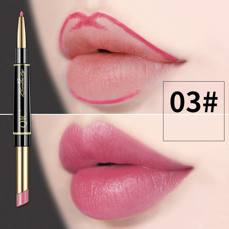 2 IN 1 Lip Liner Waterproof Matte Lipstick