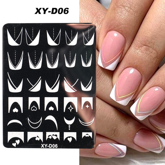 French Art Stamping Wave Flower Love Lace Stamp Nail