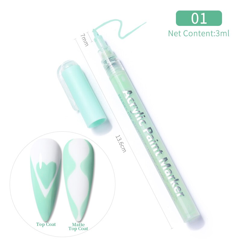 1 Pc Waterproof Nail Art Graffiti Pen