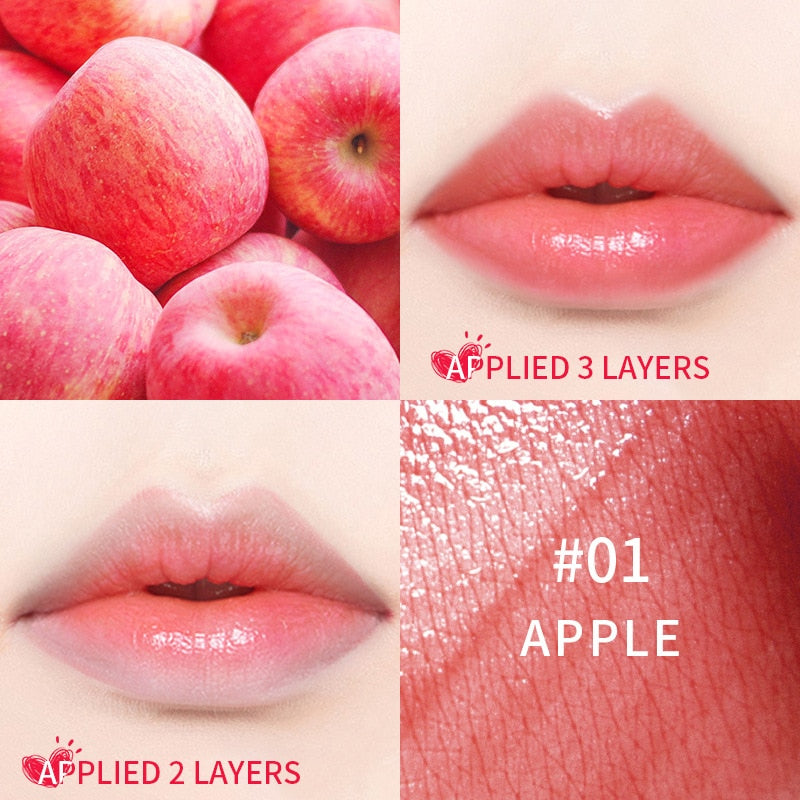 Korean Moisturizing Jelly Lasting Cherry Red Pink Liquid Lipstick