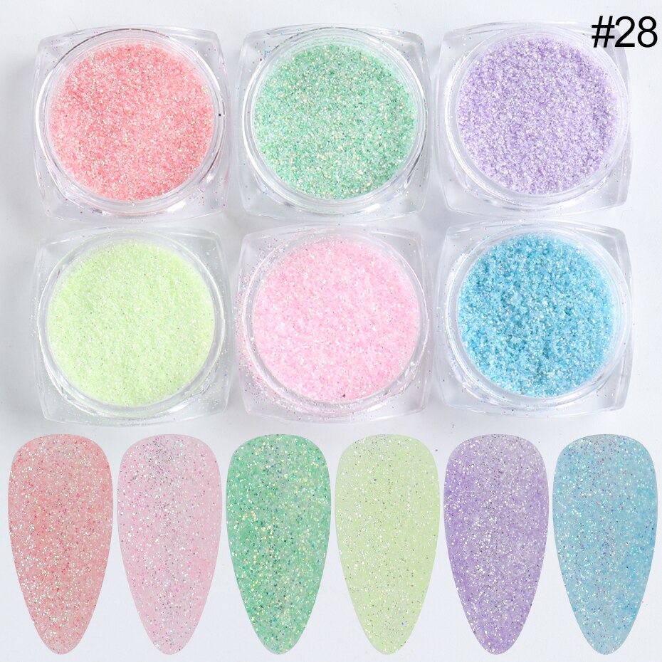 Glitter Sandy Sugar Powder Black White Silver Grainy Shinning Sequins