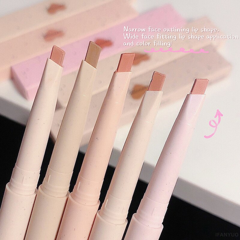 Lipliner Pencil Matte Velvet Lip Liner Pen Outline Lip Shape Lipstick Pen Waterproof Lasting Non-stick Cup Nude Lip gloss Makeup
