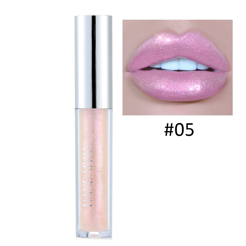 Handaiyan 6 Colors Gloss Glitter Red Nude Lipstick