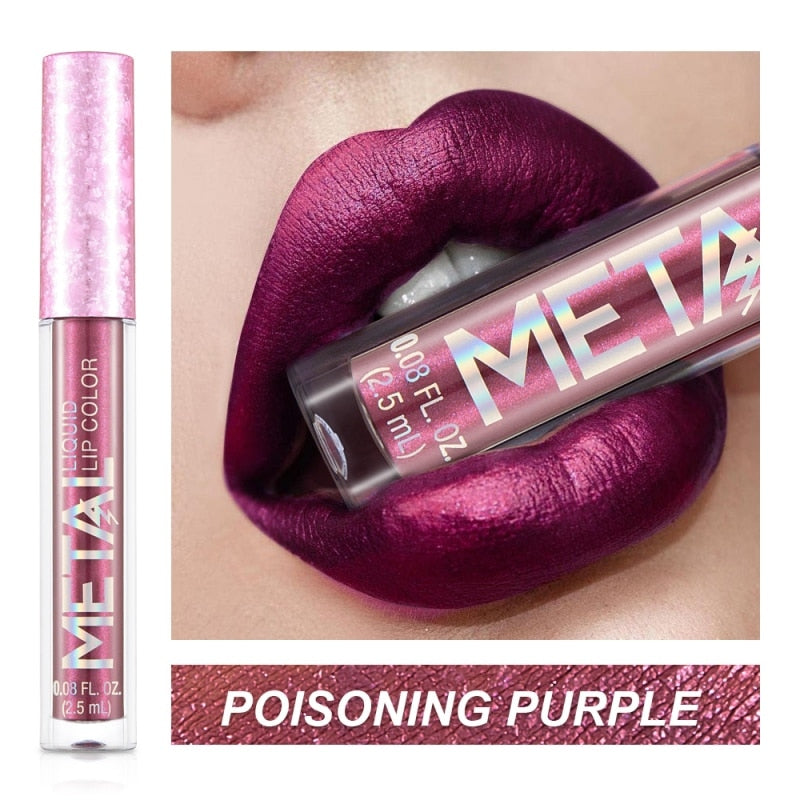 Matte Glitter Liquid Lip Gloss Makeup Waterproof