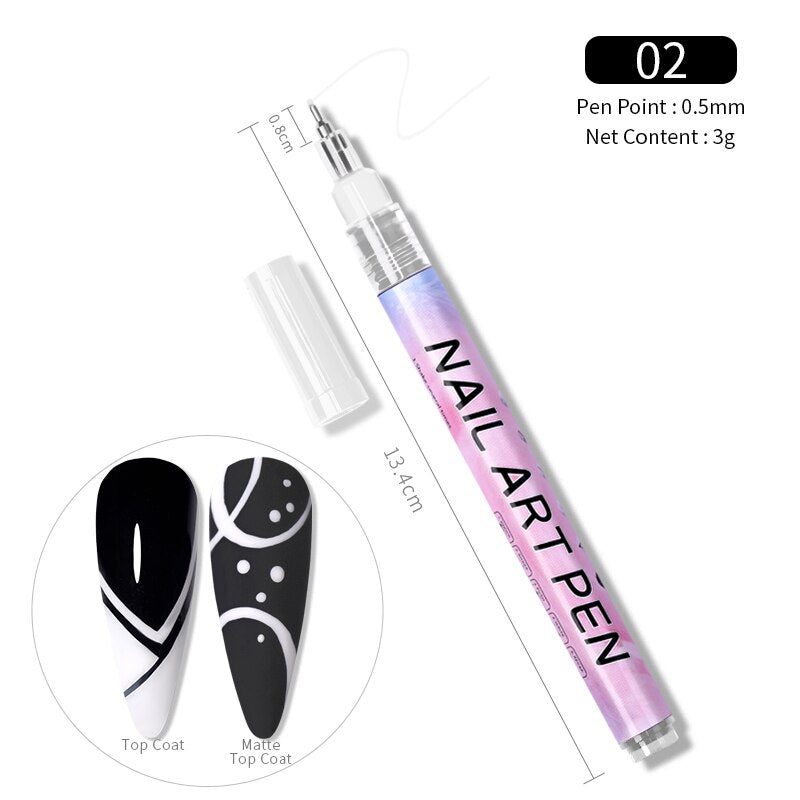 1 Pc Waterproof Nail Art Graffiti Pen