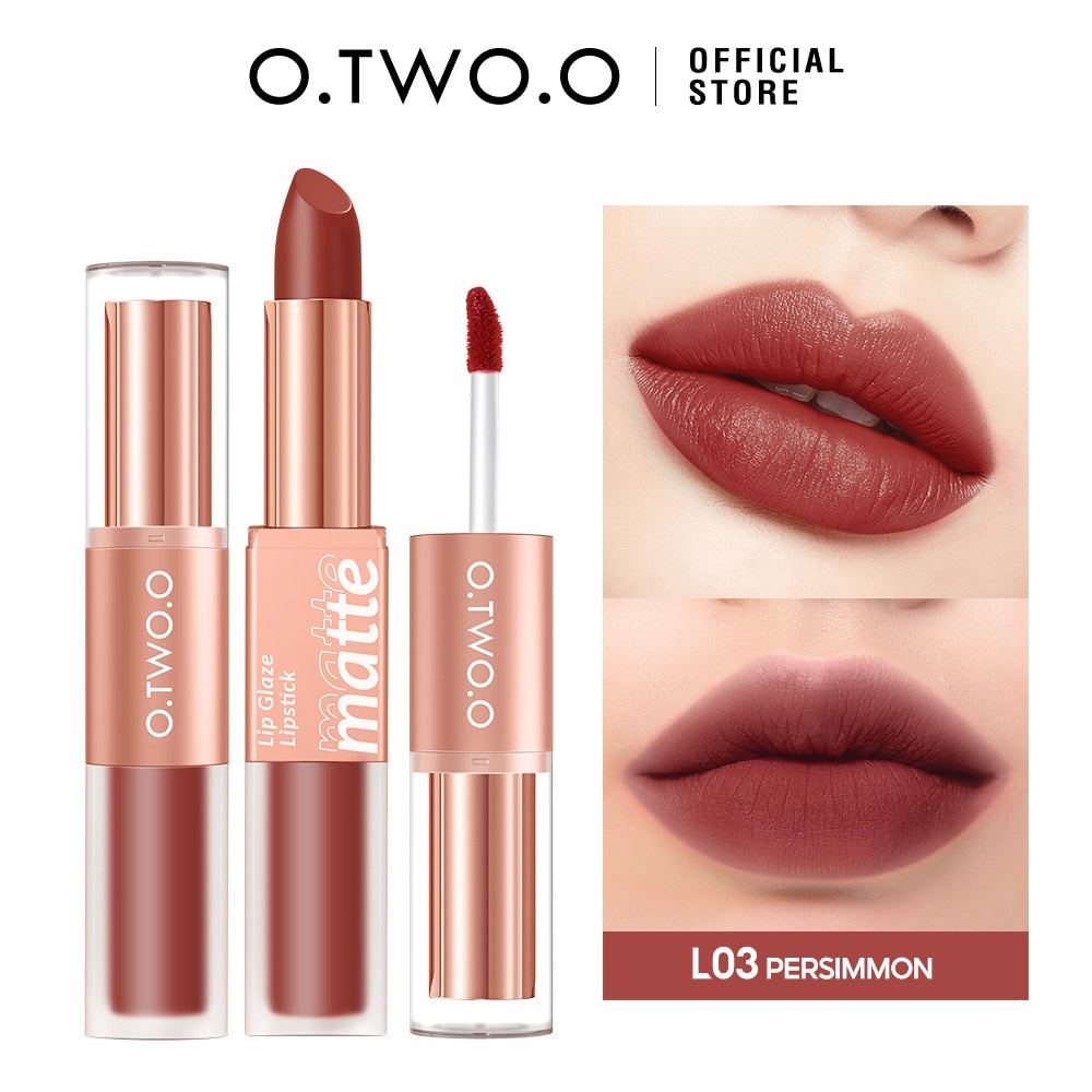 O.TWO.O  Red Lip Gloss 2 in 1 Tint Waterproof Long -lasting Moisture