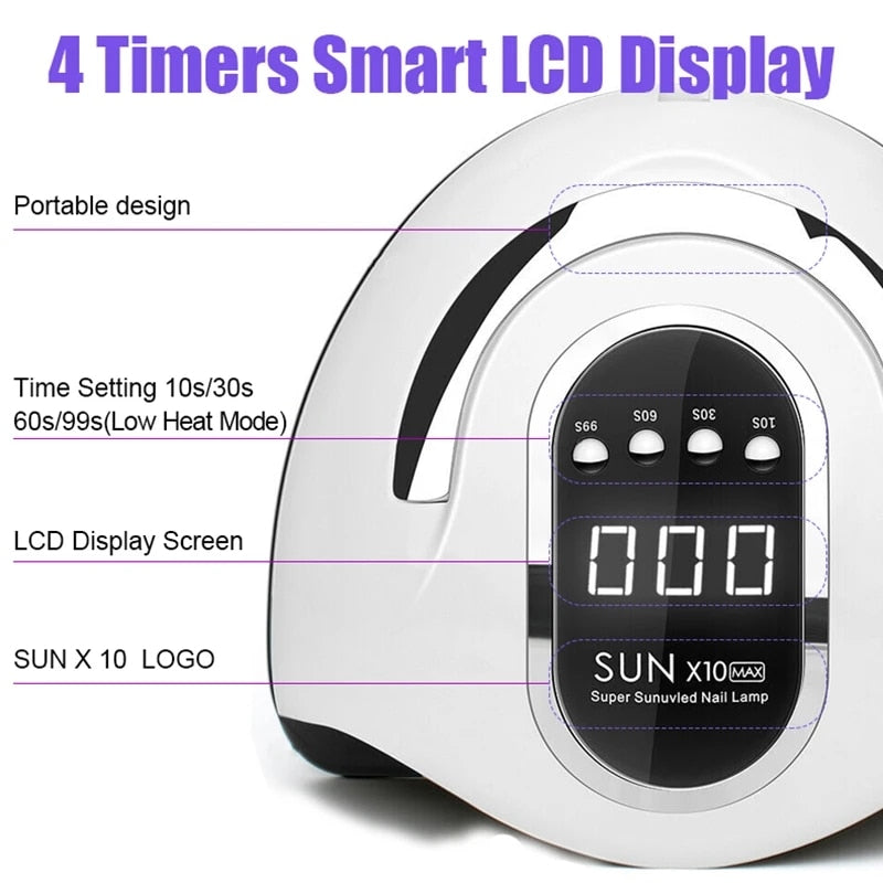 SUN X10 Max UV LED Gel 66LEDS  Lamp Nail