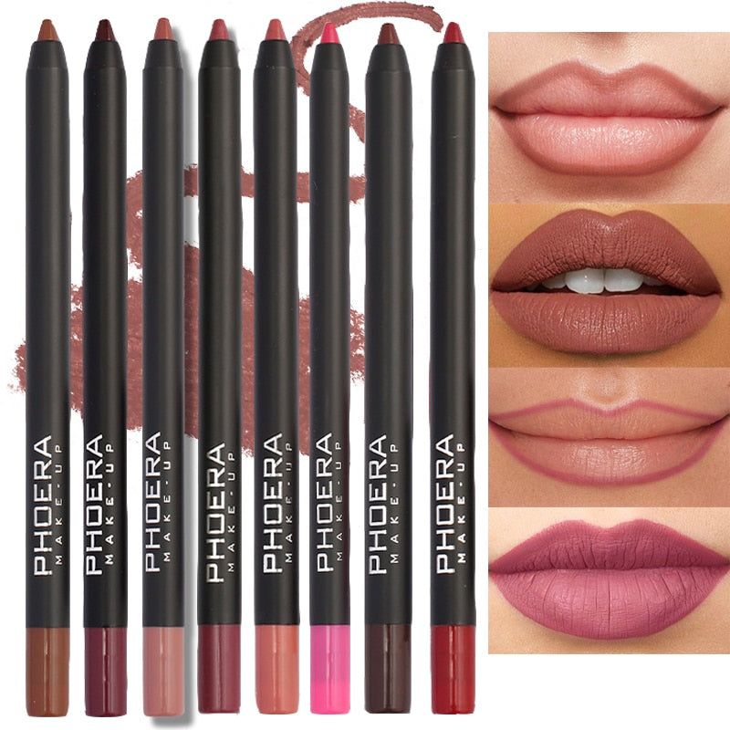 Lipliner Waterproof Sexy Red Matte Contour Tint Lipstick