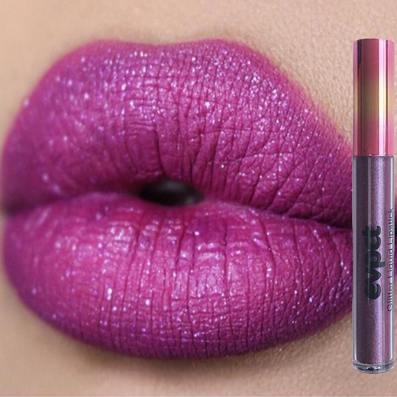 1PC Glitter Diamond Liquid Waterproof Lipstick