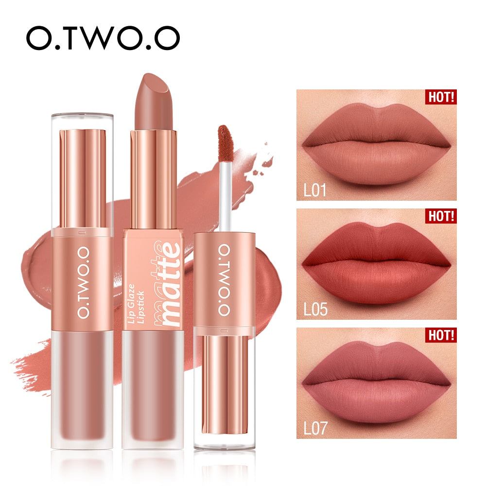 O.TWO.O  Red Lip Gloss 2 in 1 Tint Waterproof Long -lasting Moisture