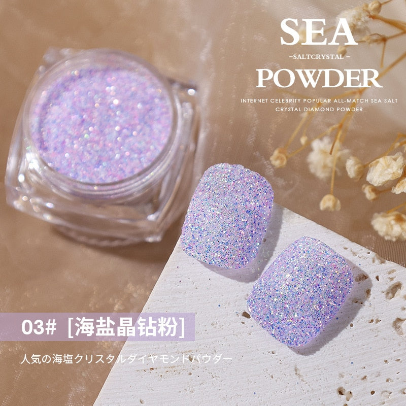 1Jar Crystal Diamond Powder Rainbow Shiny Nail