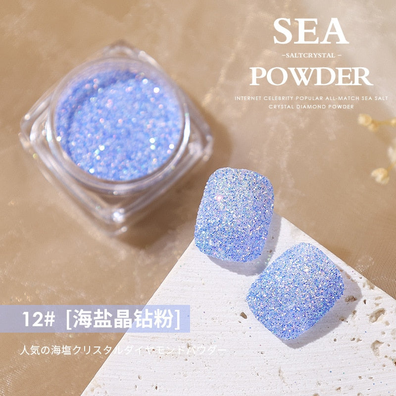 1Jar Crystal Diamond Powder Rainbow Shiny Nail