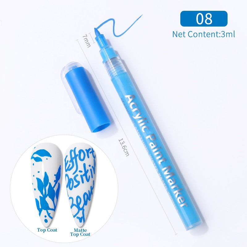 1 Pc Waterproof Nail Art Graffiti Pen