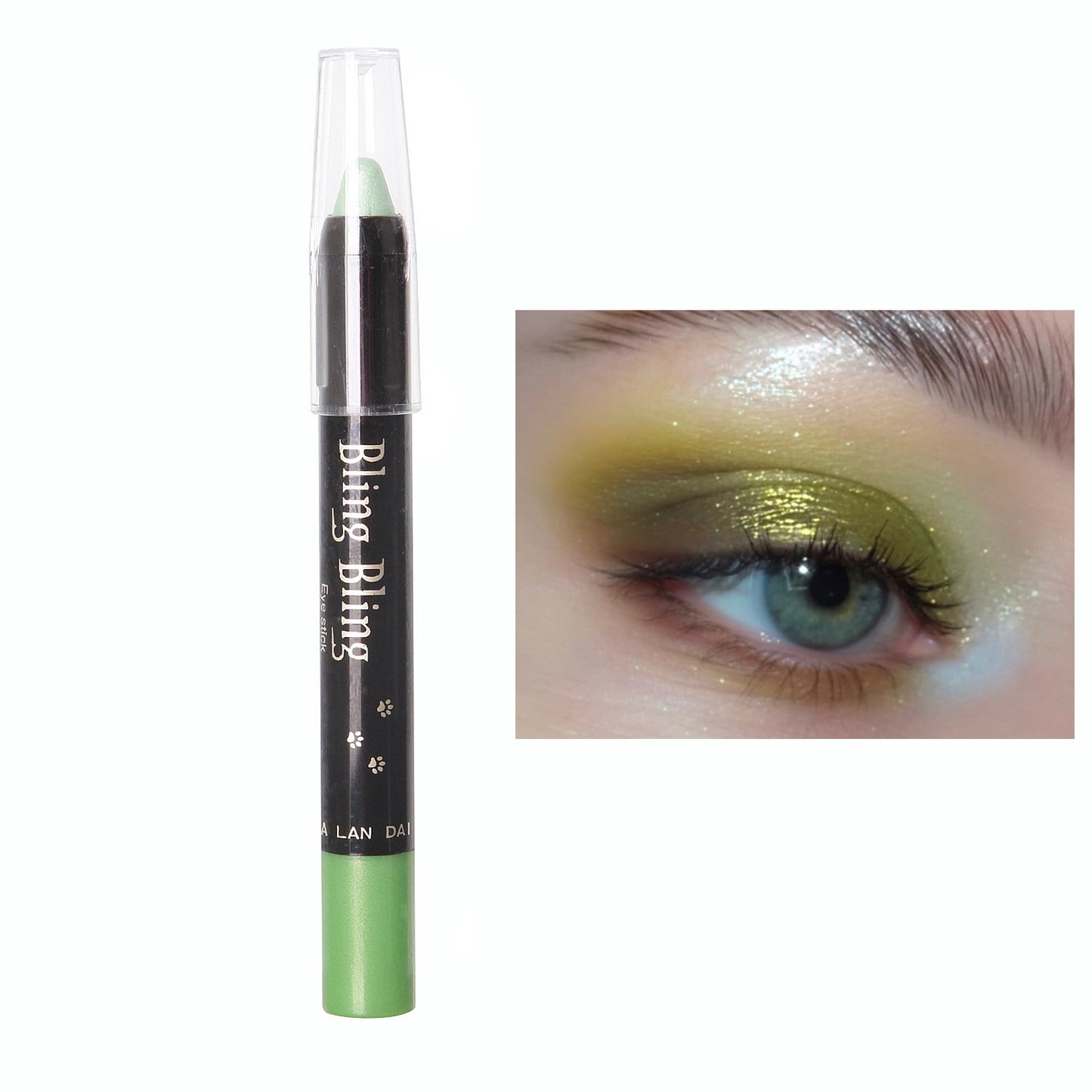 2 In 1 Pearlescent Eyeshadow Lipstick Stick Pencil Waterproof