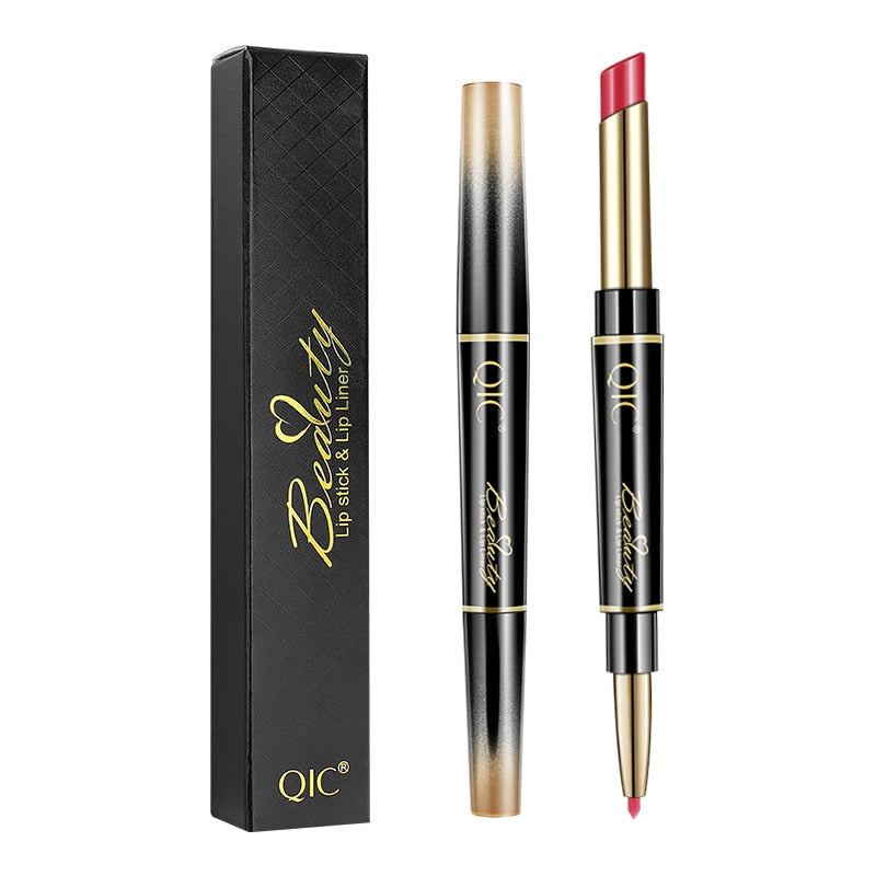 2 IN 1 Lip Liner Waterproof Matte Lipstick