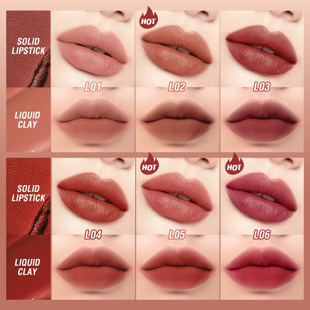 O.TWO.O  Red Lip Gloss 2 in 1 Tint Waterproof Long -lasting Moisture