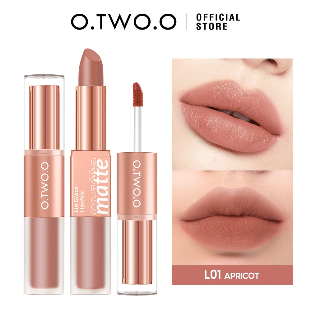 O.TWO.O  Red Lip Gloss 2 in 1 Tint Waterproof Long -lasting Moisture