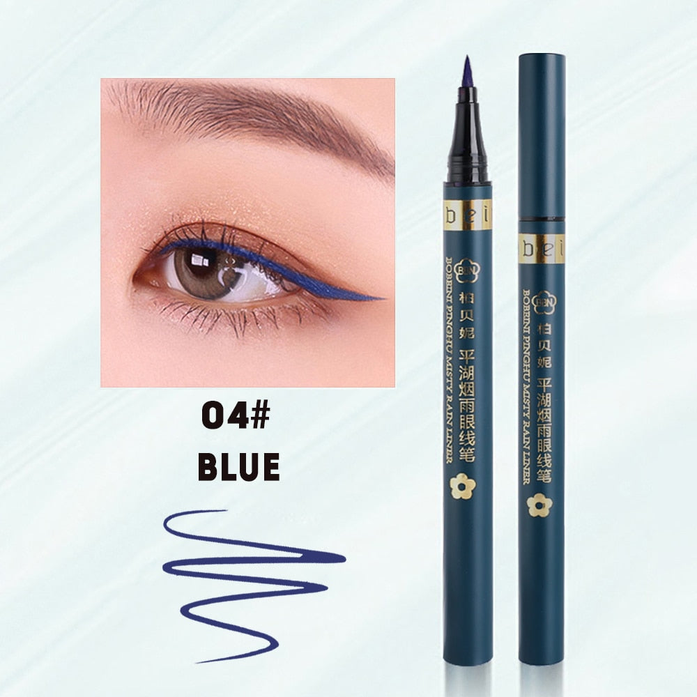 Matte Waterproof  Blue White Sweatproof  Liquid Eyeliner