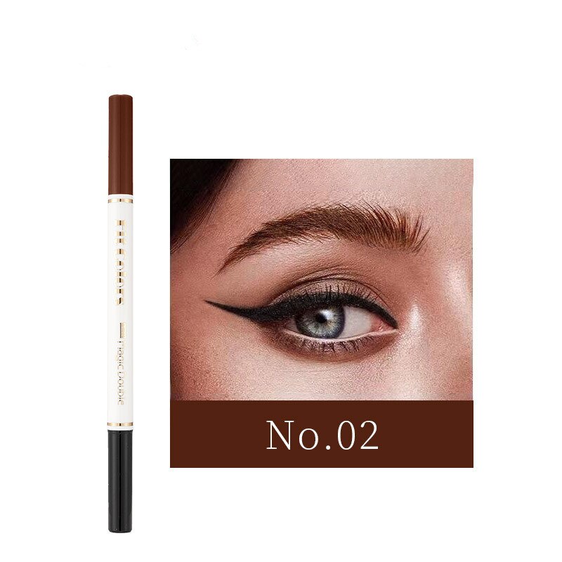 Waterproof Double Head Eyeliner & Eyebrow Pencil