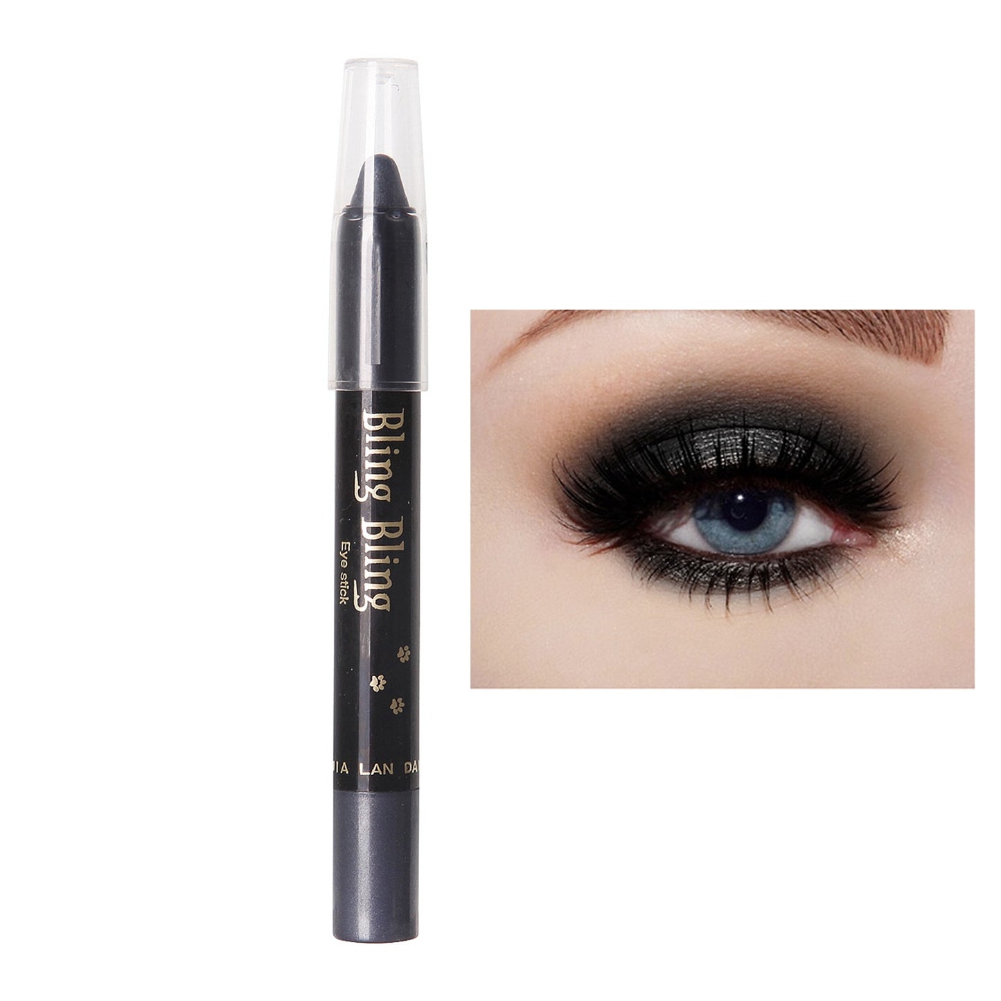 2 In 1 Pearlescent Eyeshadow Lipstick Stick Pencil Waterproof