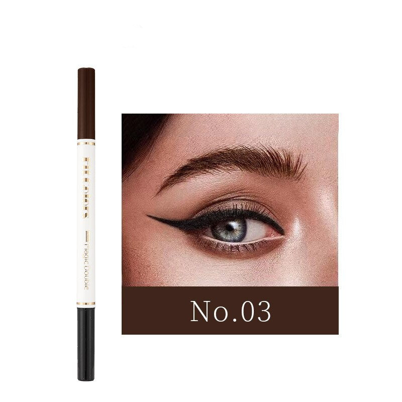 Waterproof Double Head Eyeliner & Eyebrow Pencil