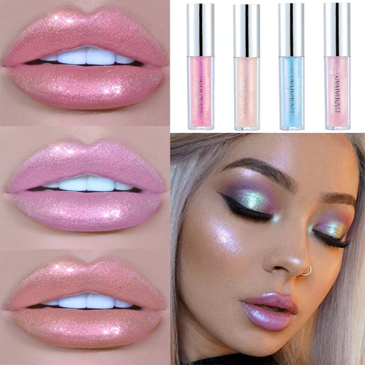 Handaiyan 6 Colors Gloss Glitter Red Nude Lipstick