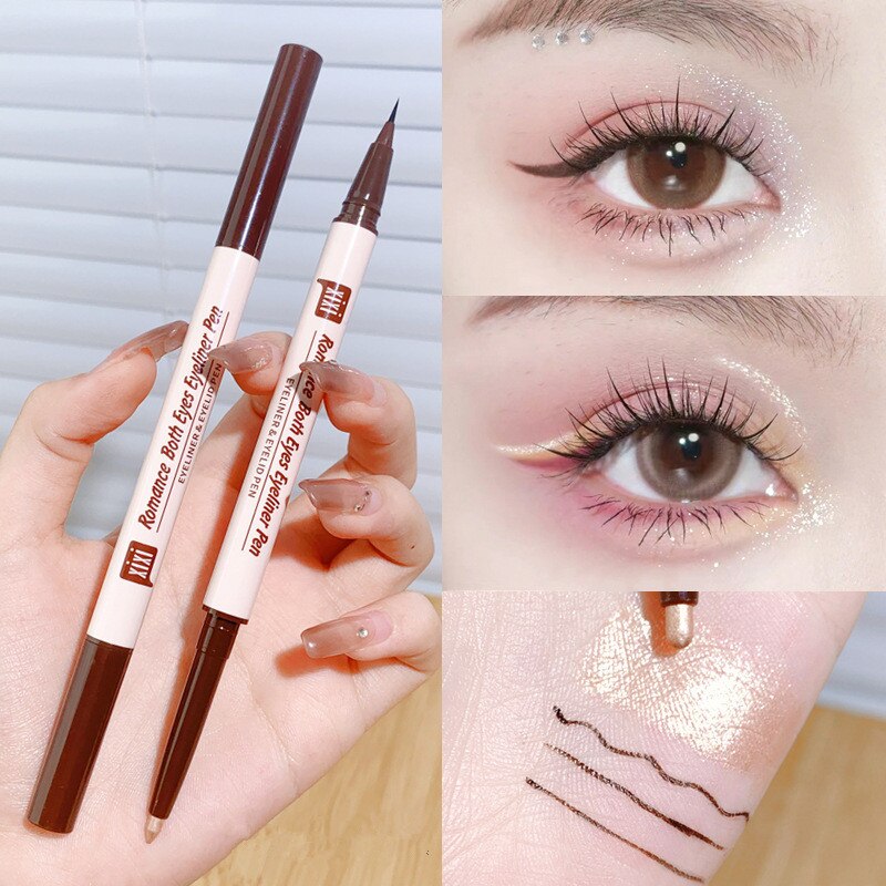 1PC Two-color Eyes Brightening Pearl High-gloss Eyeliner