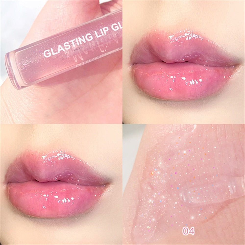 3D Lip Gloss Holographic Lip Plumping Shiny Pearl