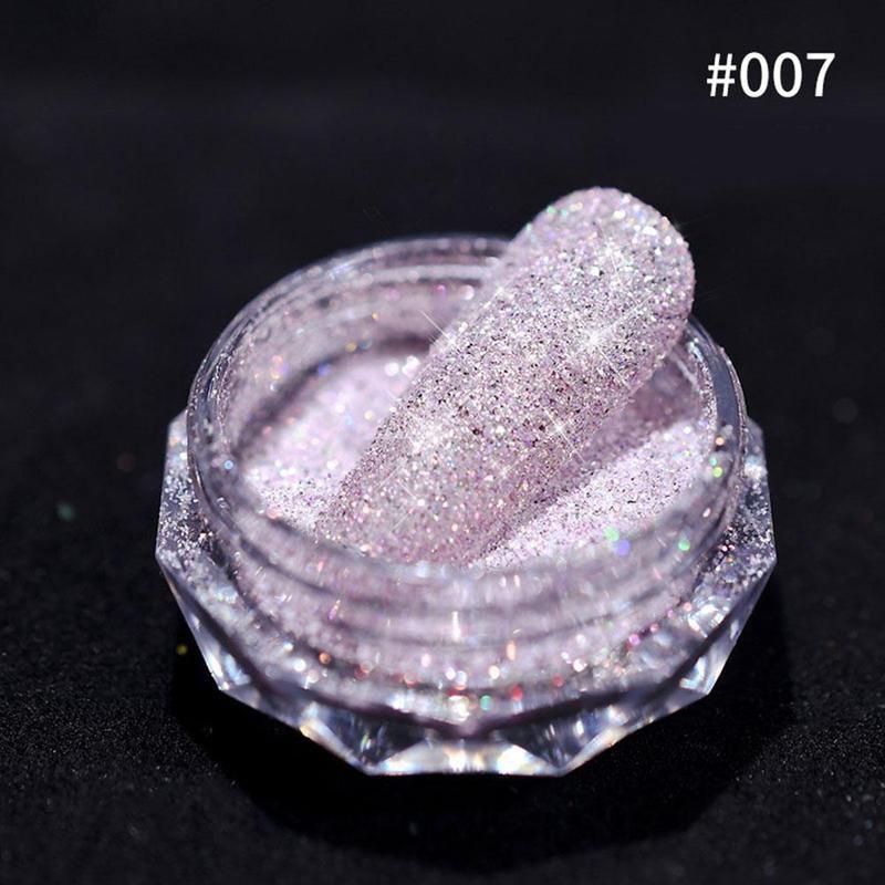 1Jar Crystal Diamond Powder Rainbow Shiny Nail