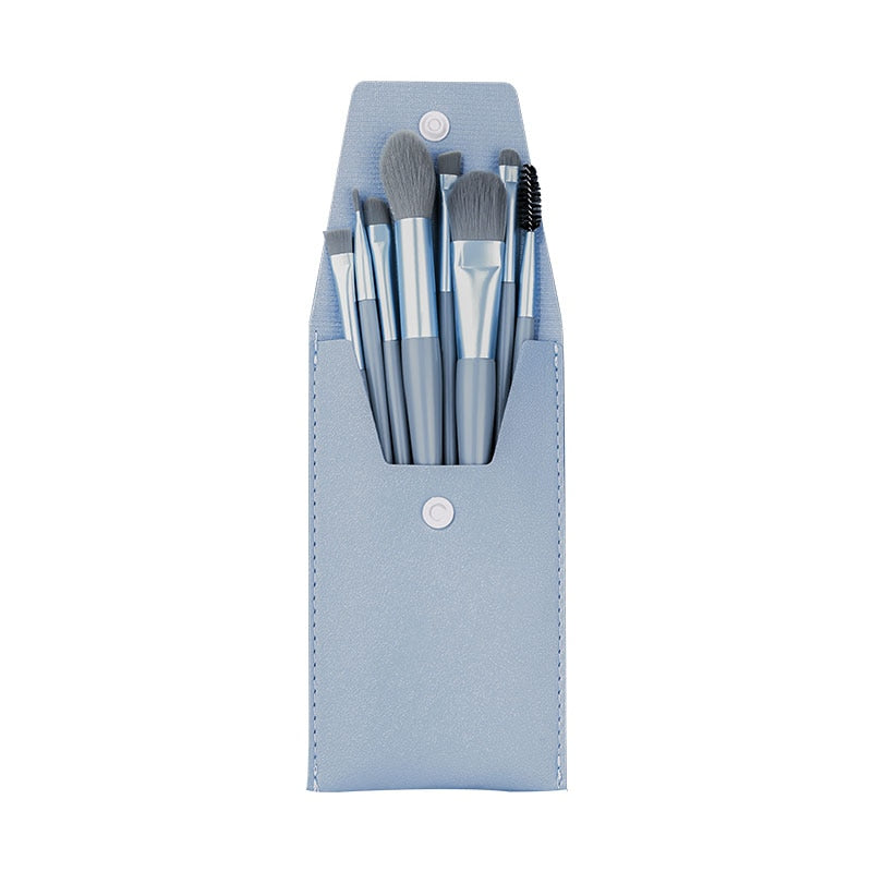 Mini 8Pcs Makeup Brushes Travel Women Set