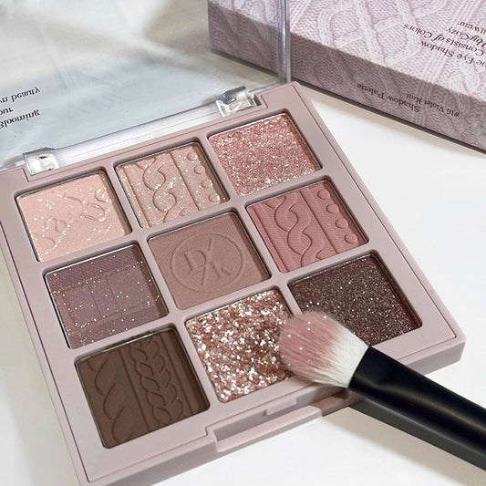 9-Color Eye Shadow Palette Glitter Pearly